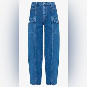 PAIGE Alexis High Rise Barrel Leg in Rubina